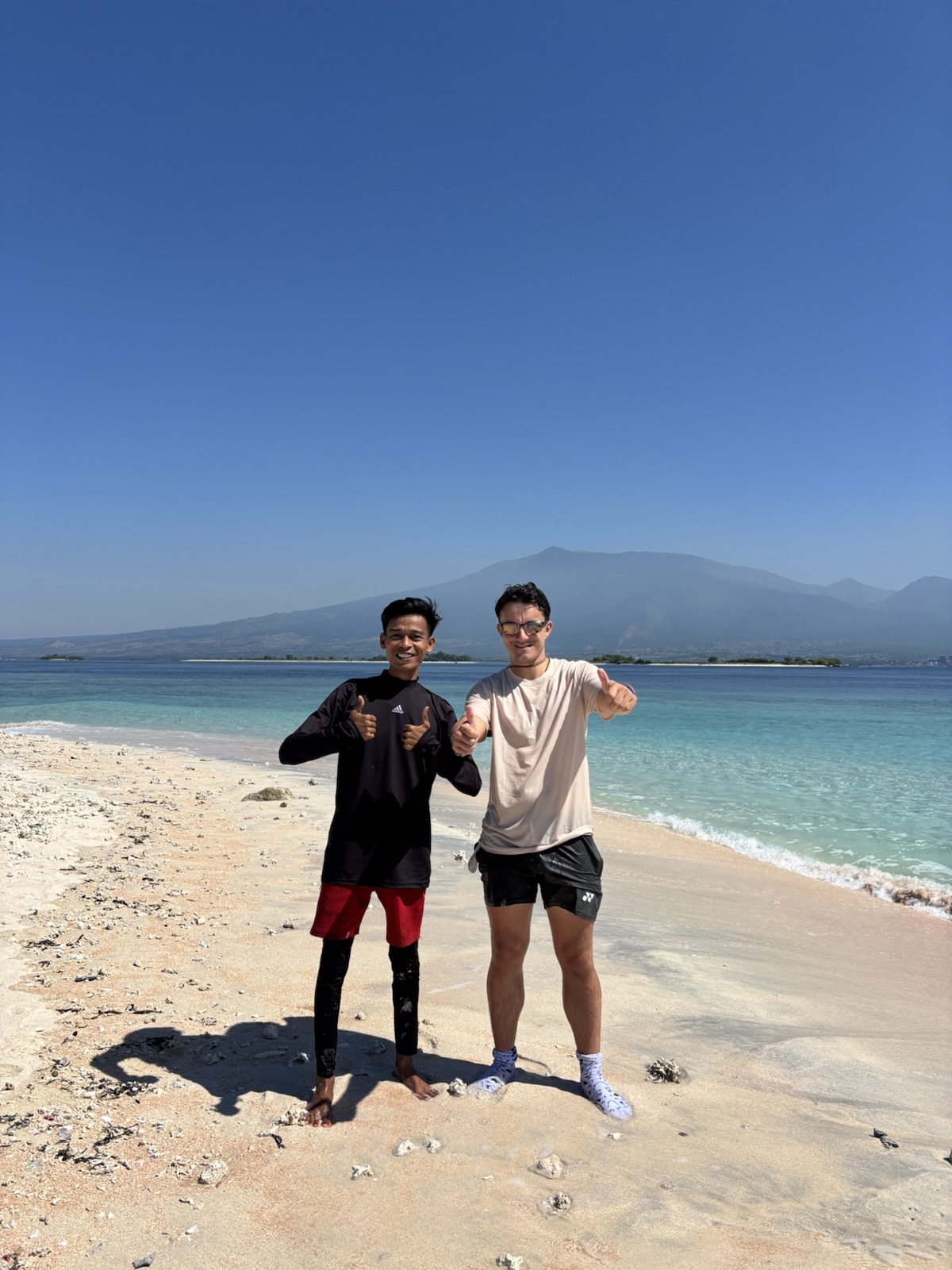 Ollie working with a local guide on a travel experience